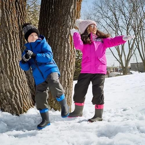 Kamik Snobuster 1 Kids Snow Boots, Black - 4 Big Kid | Waterproof & Insulated for Outdoor Play thumbnail 2