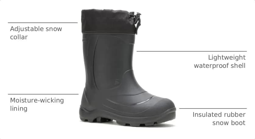 Kamik Snobuster 1 Kids Snow Boots, Black - 4 Big Kid | Waterproof & Insulated for Outdoor Play thumbnail 4