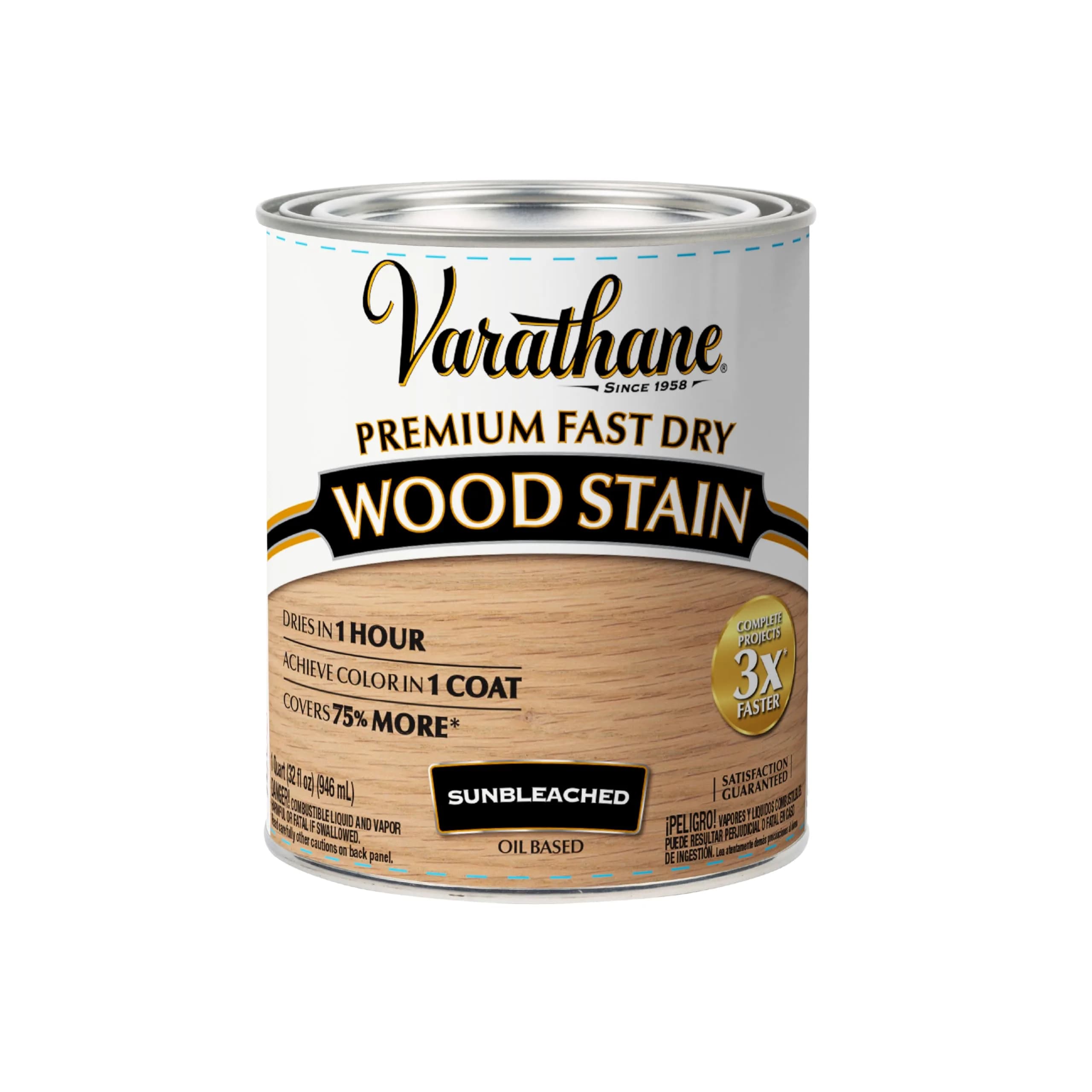Varathane Premium Fast Dry Sunbleached Wood Stain 946ml (1 Quart) | One Coat Coverage, 1 Hour Dry Time - main product image