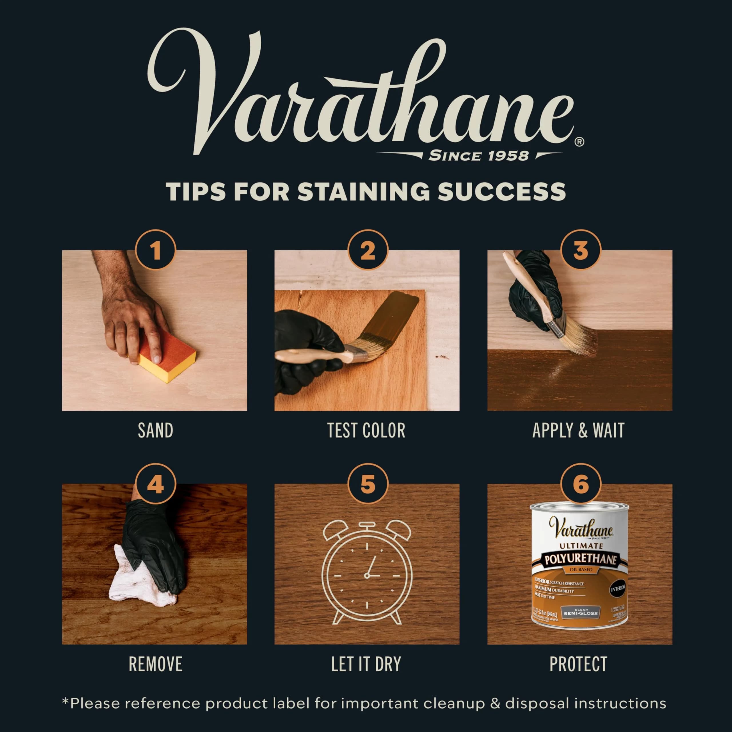Varathane Premium Fast Dry Sunbleached Wood Stain 946ml (1 Quart) | One Coat Coverage, 1 Hour Dry Time - view 7