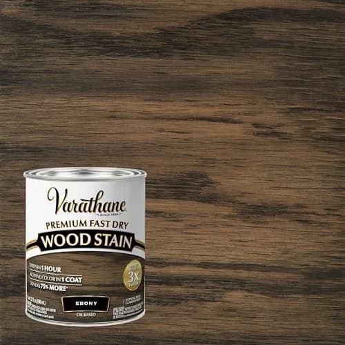 Varathane Premium Fast Dry Ebony Wood Stain 946ml (1 Quart) | One Coat Coverage, 1 Hour Dry Time thumbnail 2