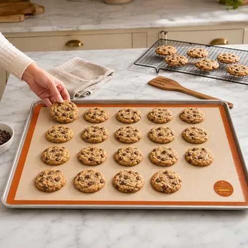 Mrs. Anderson's Baking Non-Stick Silicone Baking Mat - Reusable Oven Liner & Pastry Mat - For Breads, Cookies, Roasting & More - Baker’s Essentials - Heat-Resistant to 480°F - Full-Size Baking Mat thumbnail 3