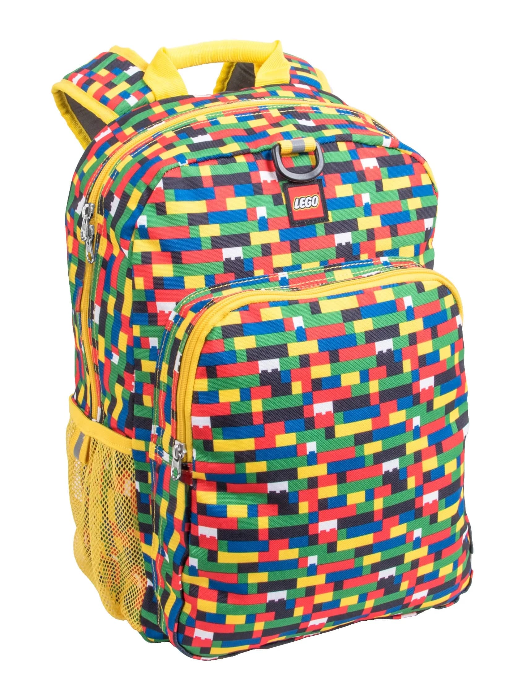 LEGO Kids School Backpack Brick Wall | Water-Resistant, Adjustable Padded Straps (One Size)