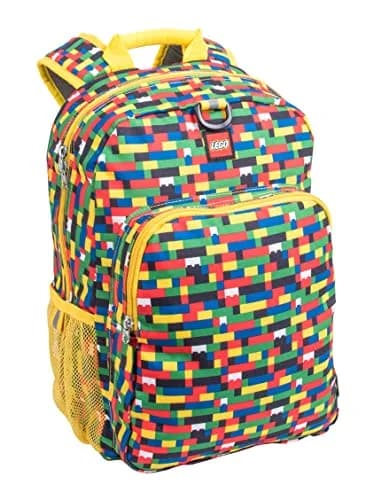 LEGO Kids School Backpack Brick Wall | Water-Resistant, Adjustable Padded Straps (One Size) thumbnail 1