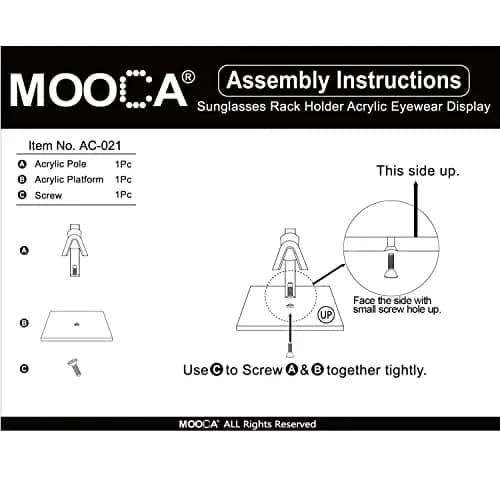 MOOCA 3-Piece Acrylic Eyewear Riser Display Stand for Sunglasses | Modern Clear Acrylic Eyewear Organizer (2 3/4"W x 2 3/4"D x 3"H) thumbnail 7