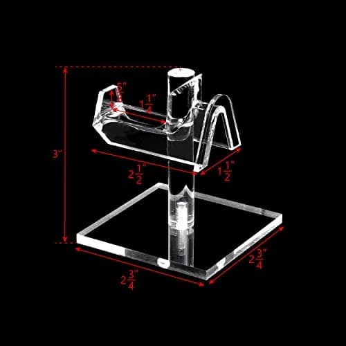 MOOCA 3-Piece Acrylic Eyewear Riser Display Stand for Sunglasses | Modern Clear Acrylic Eyewear Organizer (2 3/4"W x 2 3/4"D x 3"H) thumbnail 2