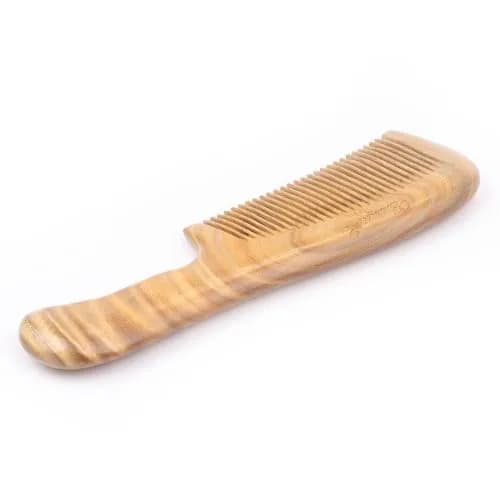 Breezelike Wooden Hair Comb Sandalwood Fine Tooth | Natural, Static-Free, Stress-Relief (70-120 chars) thumbnail 3