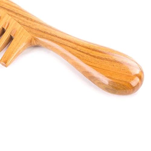 Breezelike Wide Tooth Hair Comb for Curly Hair | Wooden Detangling Comb with Natural Sandalwood (8") thumbnail 5