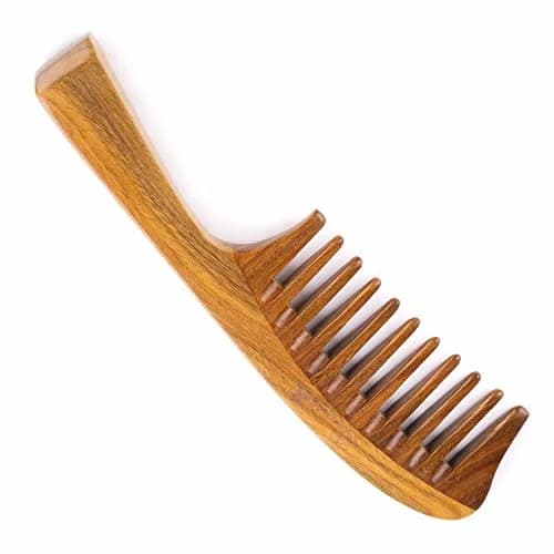 Breezelike Wide Tooth Comb for Curly Hair | Sandalwood Detangler with Natural Fragrance (70-120 chars) thumbnail 1