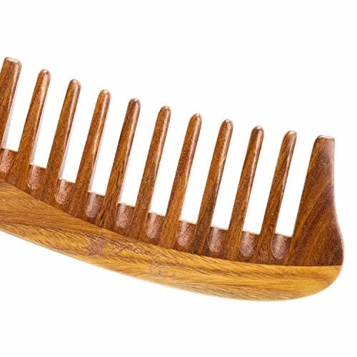 Breezelike Wide Tooth Comb for Curly Hair | Sandalwood Detangler with Natural Fragrance (70-120 chars) thumbnail 5