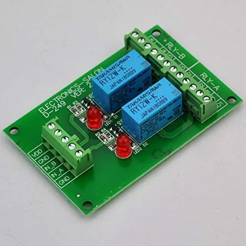Electronics-Salon 2 DPDT Signal Relay Module Board DC 12V | For Arduino Raspberry-Pi 8051 PIC thumbnail 2