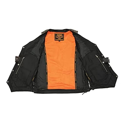 Milwaukee Leather MLM3540 Men's Distressed Brown 10 Pocket Motorcycle Leather Vest | Vintage Worn Look, 4X-Large thumbnail 5