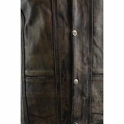 Milwaukee Leather MLM3540 Men's Distressed Brown 10 Pocket Motorcycle Leather Vest | Vintage Worn Look, 4X-Large thumbnail 9