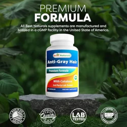 Best Naturals Anti Gray Hair Formula 60 Count (pack of 2) | Support Hair Color Restoration thumbnail 5