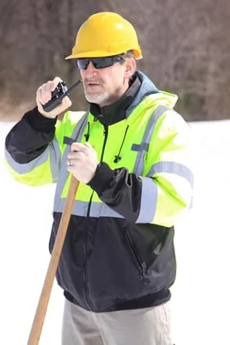 Pyramex Safety RJ31 Series Waterproof Class 3 Fleece Bomber Safety Jacket, Lime, Large | High-Visibility Waterproof Workwear thumbnail 2