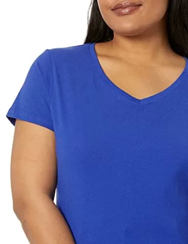 Hanes Women's X-Temp V-Neck Tee, Deep Royal, XX-Large | Dynamic Moisture Control for Comfort thumbnail 3