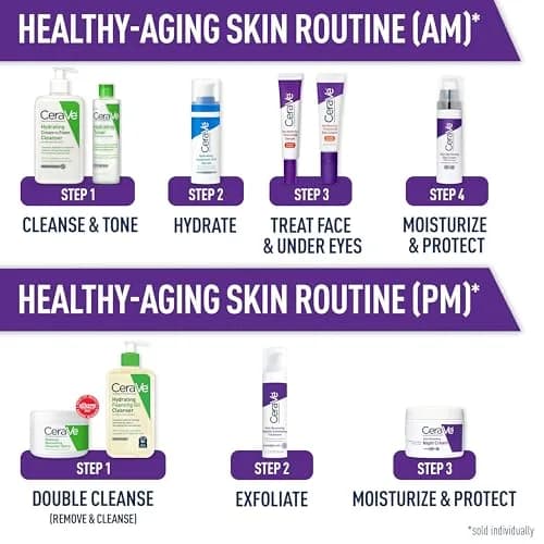 CeraVe Skin Renewing Night Cream Peptide Complex Hyaluronic Acid Ceramide Moisturizer for Face 1.7 Ounce thumbnail 4