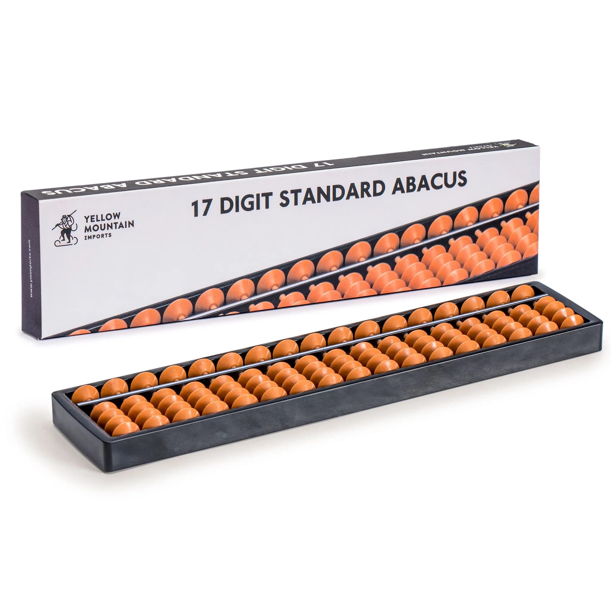 Yellow Mountain Imports 17-Column Soroban Abacus 26.7 cm (10.5 in) | Classic Math Tool for Mental Calculation — 10.5 inch