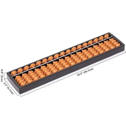 Yellow Mountain Imports 17-Column Soroban Abacus 26.7 cm (10.5 in) | Classic Math Tool for Mental Calculation thumbnail 6