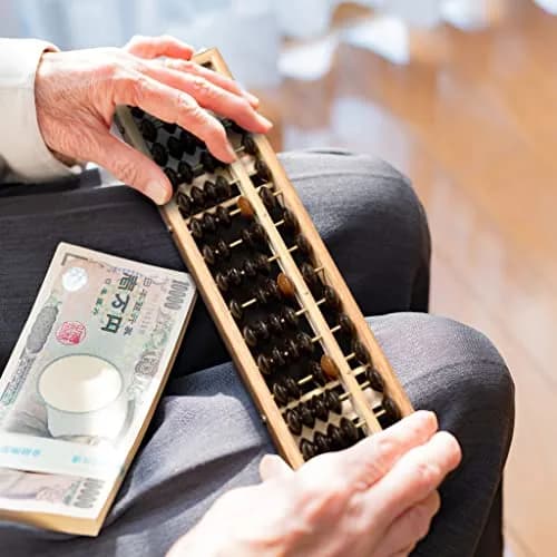 Yellow Mountain Imports Vintage Wood Soroban Abacus 17 Column 35.3 cm (13.9 in) | Educational Math Tool thumbnail 7