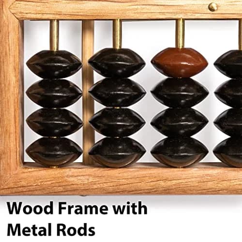 Yellow Mountain Imports Vintage Wood Soroban Abacus 17 Column 35.3 cm (13.9 in) | Educational Math Tool thumbnail 3