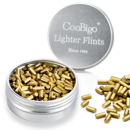 CooBigo Ferrocerium Lighter Flint Stones 5.1mm x 2.2mm, 60g (Approx. 480pcs) | Universal Replacement for Petrol & Gas Lighters thumbnail 1
