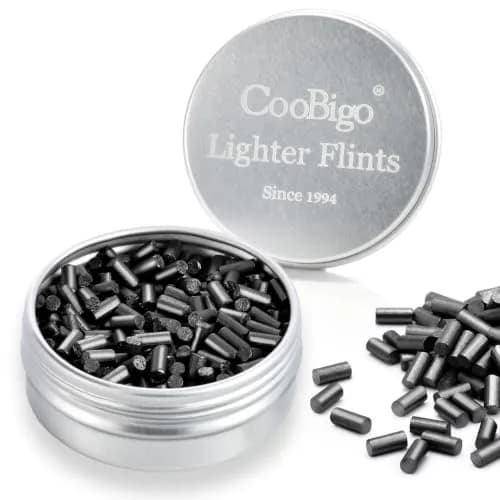 CooBigo Ferrocerium Lighter Flint Stones 2.2mm x 5.1mm (480pcs, 60g) | Universal Replacement for Petrol & Gas Lighters thumbnail 1