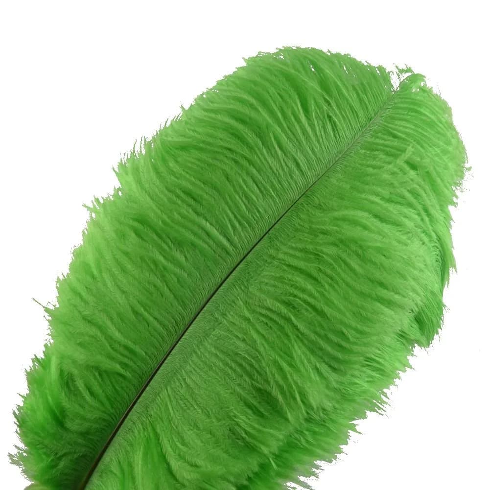 Sowder 10pcs Ostrich Feathers 12-14inch | Natural Lime Green for Wedding & Party Decor