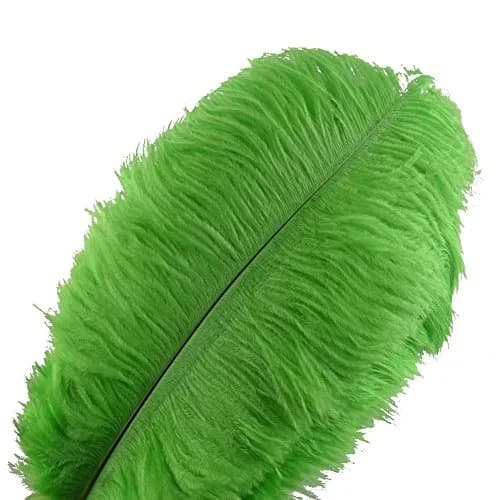 Sowder 10pcs Ostrich Feathers 12-14inch | Natural Lime Green for Wedding & Party Decor thumbnail 1