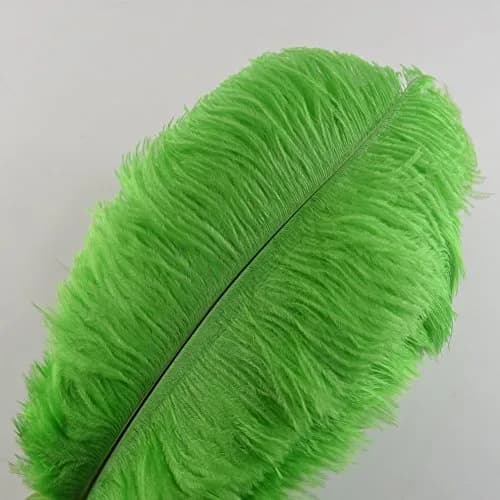 Sowder 10pcs Ostrich Feathers 12-14inch | Natural Lime Green for Wedding & Party Decor thumbnail 2