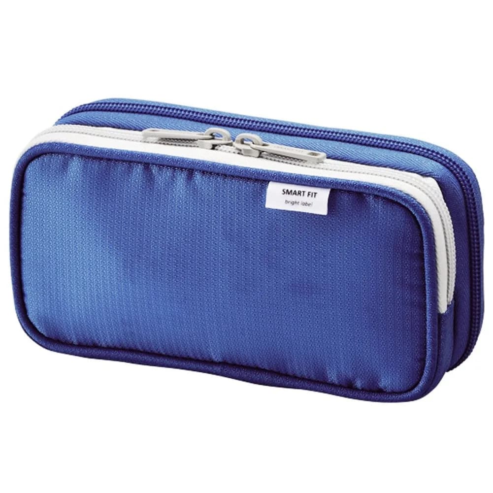 LIHIT LAB Double Pen Case Blue 156 g (5.5 oz) | Durable Organizer for Students & Professionals - main product image