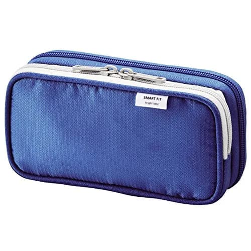 LIHIT LAB Double Pen Case Blue 156 g (5.5 oz) | Durable Organizer for Students & Professionals thumbnail 1