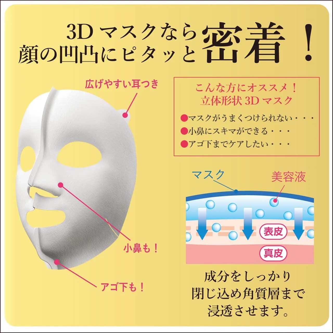 Hadabisei Super Moisturizing 3D Facial Mask Brightening Sheets, 4 Count | Hydrates & Brightens for All Skin Types - view 4