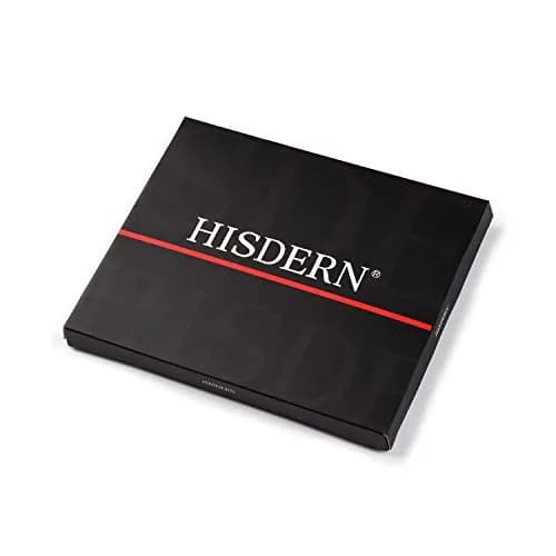 HISDERN Navy Blue Paisley Ascot Tie and Pocket Square Set 126 cm (49.6") | Jacquard Woven Silk Blend for Men thumbnail 7
