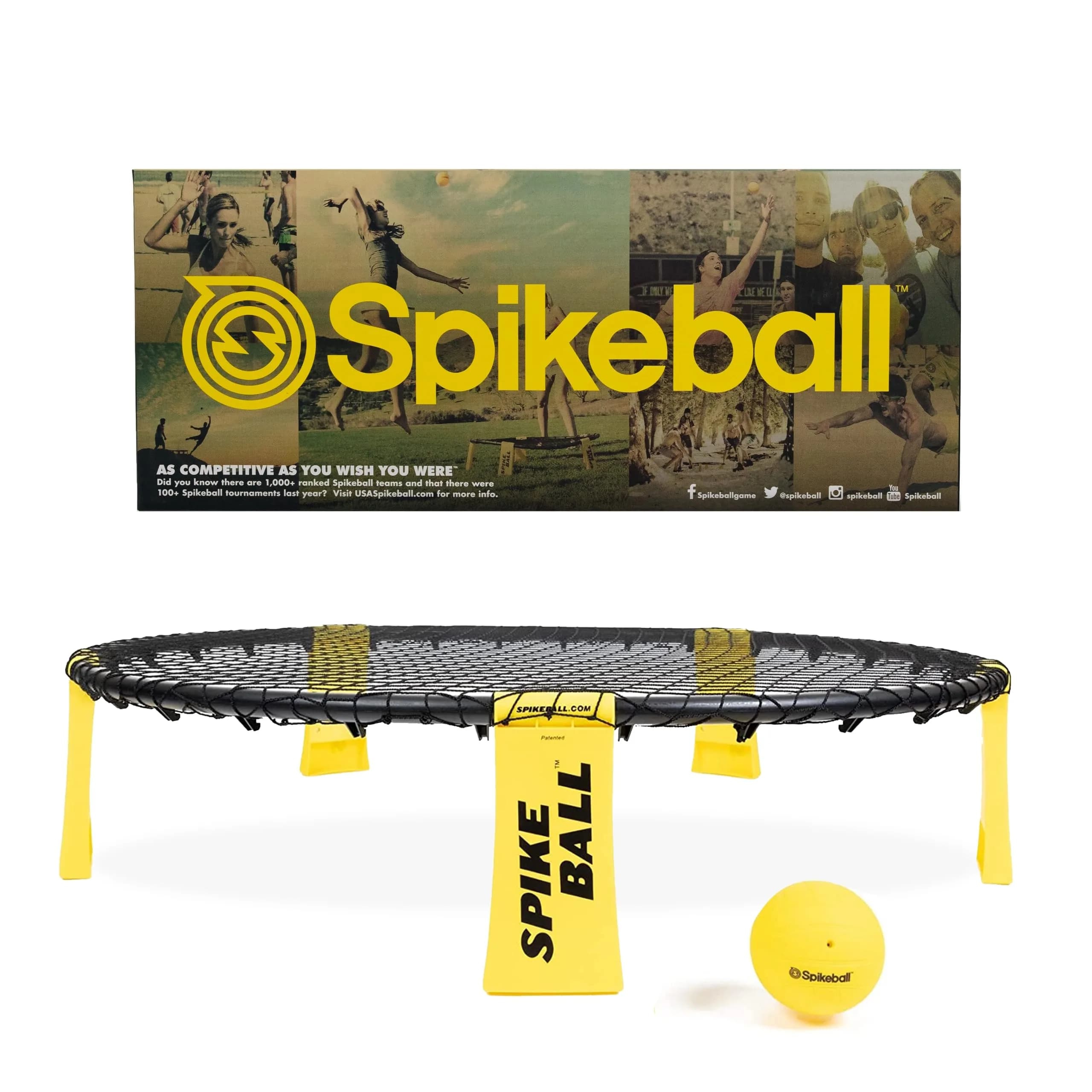 Spikeball The Original Kit 1-Ball Game Set | Outdoor Yard & Camping Games, Yellow & Black