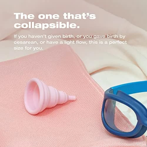INTIMINA Lily Cup Compact Size A Menstrual Cup | Reusable, Flat-Fold, Pink thumbnail 2