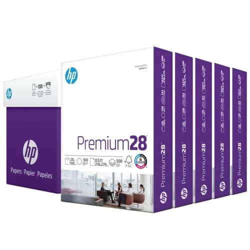HP Papers Premium 28 lb Letter Paper 2500 Sheets (8.5 x 11 Inch) | 100 Bright, FSC Certified, Made in USA thumbnail 1