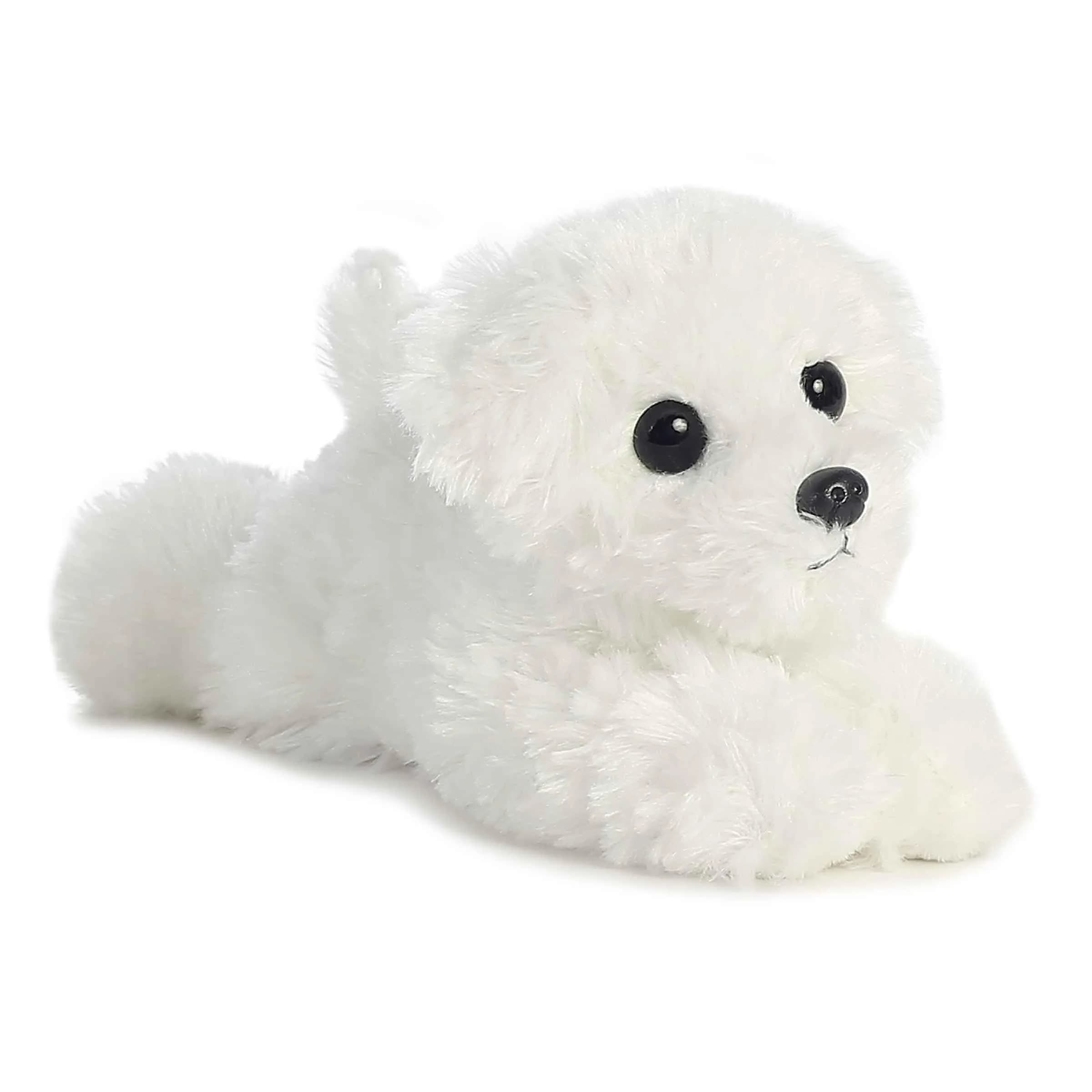 Aurora Mini Flopsie Snowball Puppy Plush Toy | Soft & Cuddly Companion for Kids - view 2