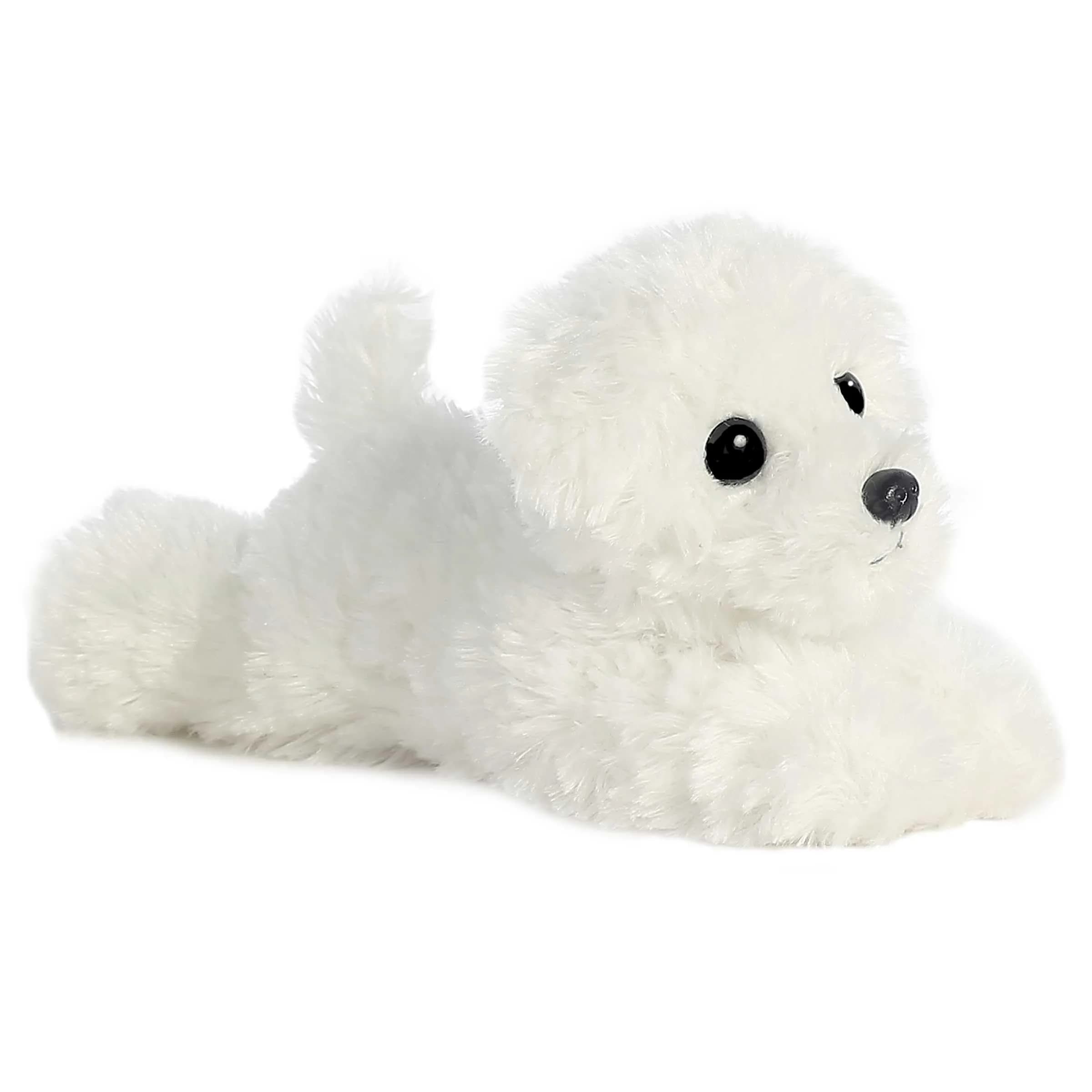 Aurora Mini Flopsie Snowball Puppy Plush Toy | Soft & Cuddly Companion for Kids - view 3