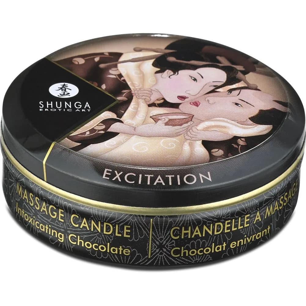 Shunga Massage Candle, Intoxicating Chocolate | Soy-Based, 1 Ounce, Aromatherapy & Intimate Use - main product image