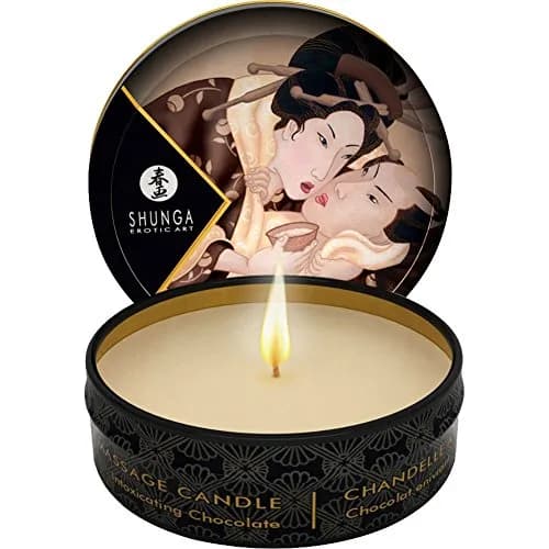 Shunga Massage Candle, Intoxicating Chocolate | Soy-Based, 1 Ounce, Aromatherapy & Intimate Use thumbnail 2