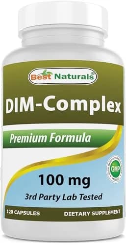 Best Naturals DIM Supplement 100 mg | Estrogen Balance & Metabolism Support in 120 Capsules thumbnail 1