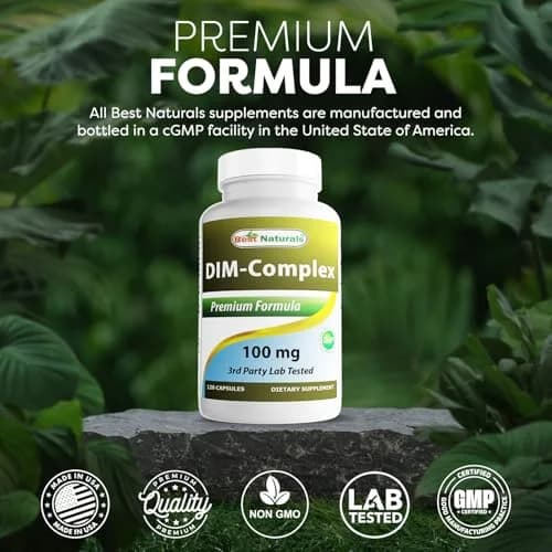Best Naturals DIM Supplement 100 mg | Estrogen Balance & Metabolism Support in 120 Capsules thumbnail 5
