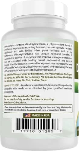 Best Naturals DIM Supplement 100 mg | Estrogen Balance & Metabolism Support in 120 Capsules thumbnail 7
