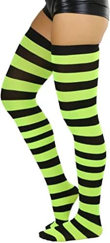 ToBeInStyle Women's Striped Thigh High Stockings | Vibrant Wide Lines, One Size thumbnail 6