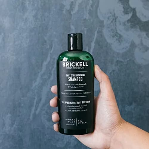 Brickell Men's Products Daily Strengthening Shampoo 236ml (8oz) | Mint & Tea Tree Oil for Scalp Health thumbnail 4