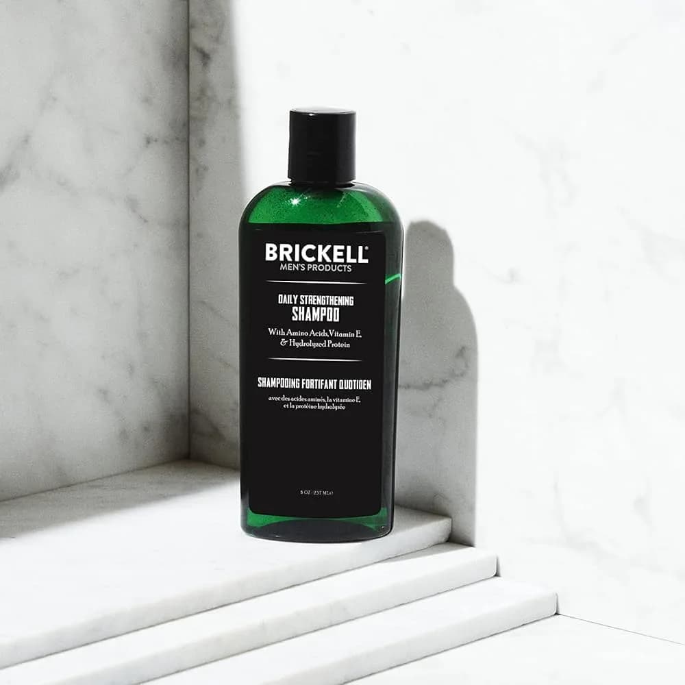 Brickell Men's Products Daily Strengthening Shampoo 236ml (8oz) | Mint & Tea Tree Oil for Scalp Health - view 2