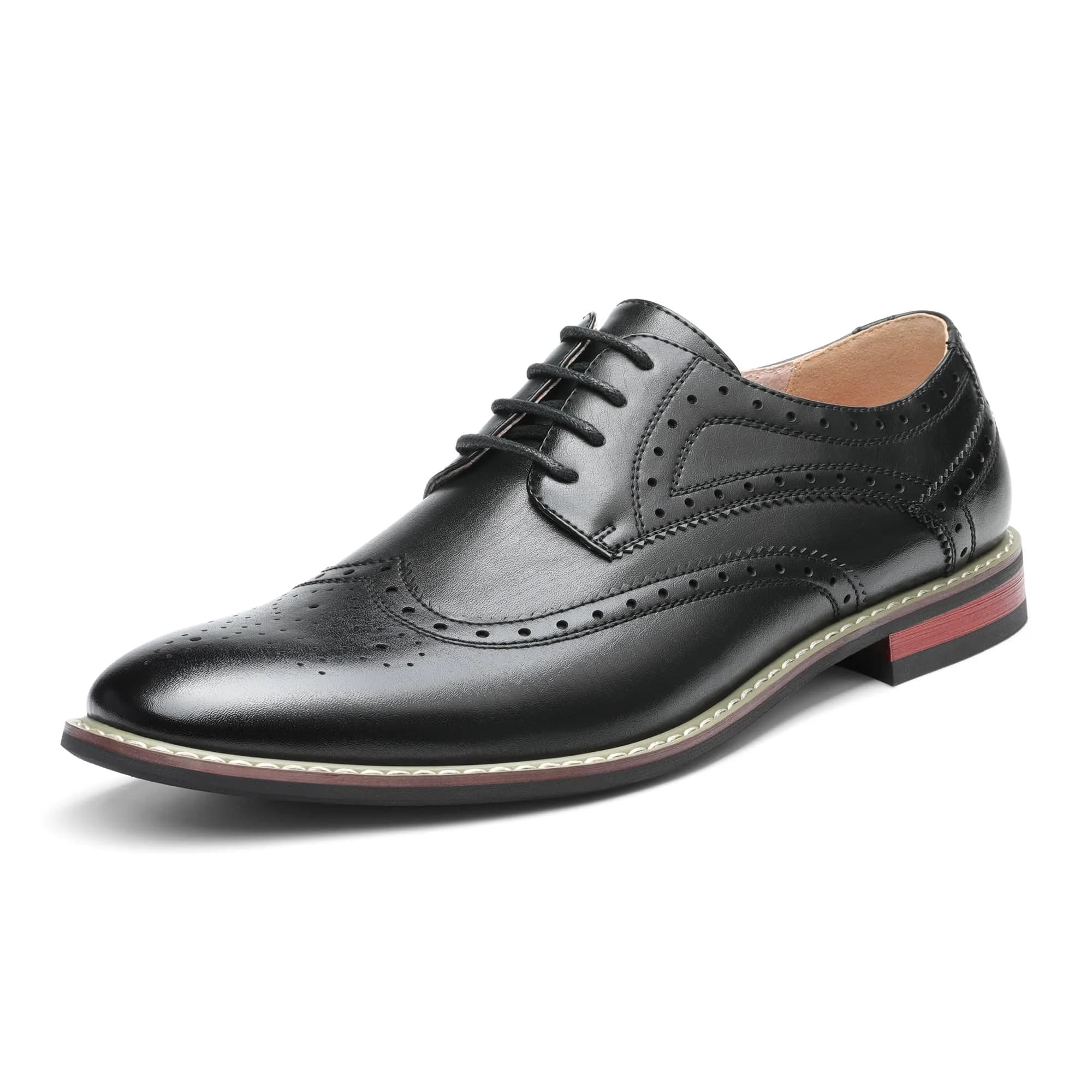 Bruno Marc Men's Classic Oxford Wingtip Lace Dress Shoes 7 D(M) US | Modern Formal Footwear