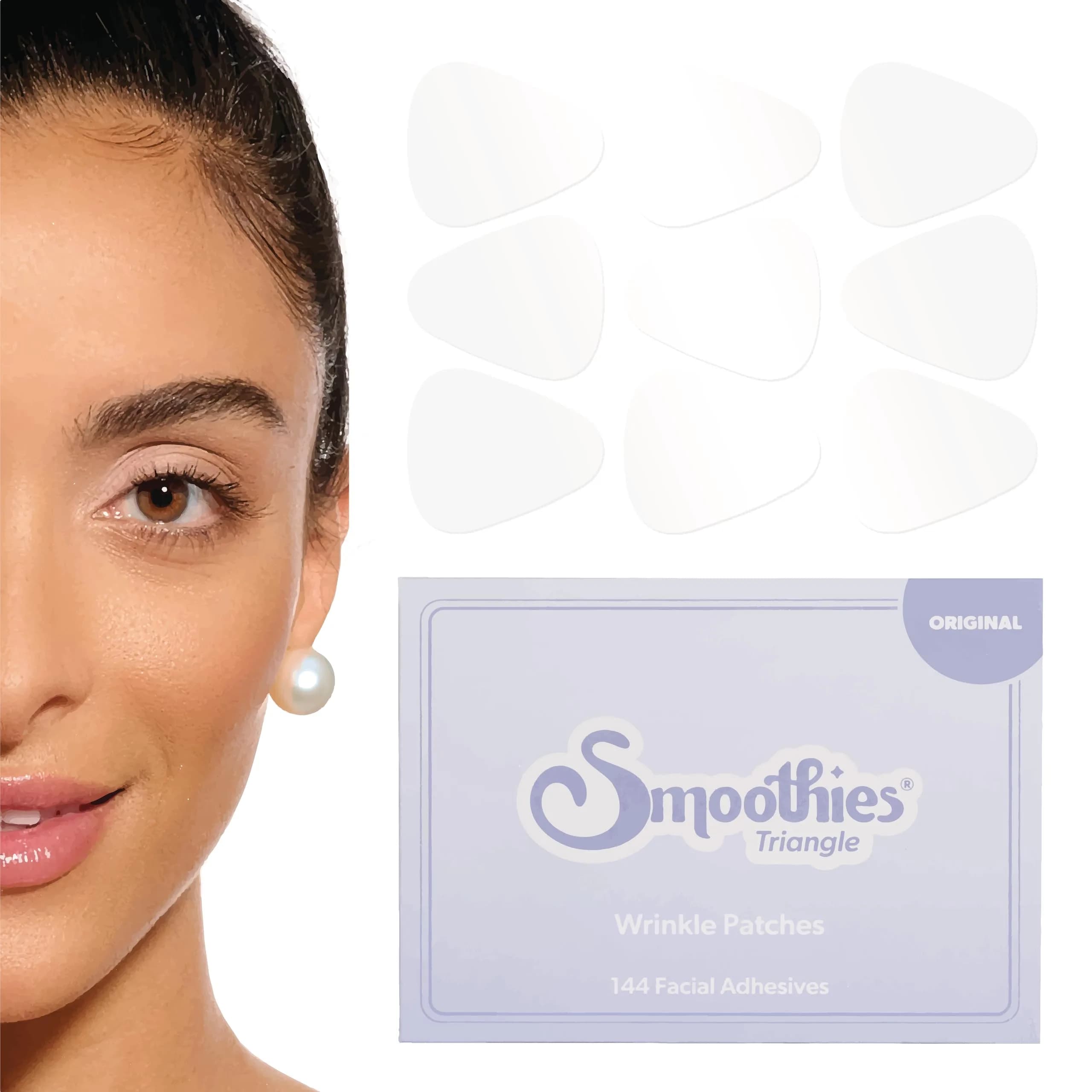 Smoothies Triangle Wrinkle Patches for Face Overnight | Firm & Smoother Skin, Made in the USA — Triangle