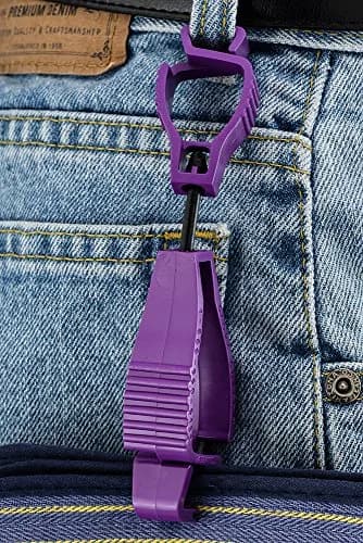 Glove Guard 1939PR Clip, Purple Large | Redundant Safety Breakaway for Gloves & PPE thumbnail 2
